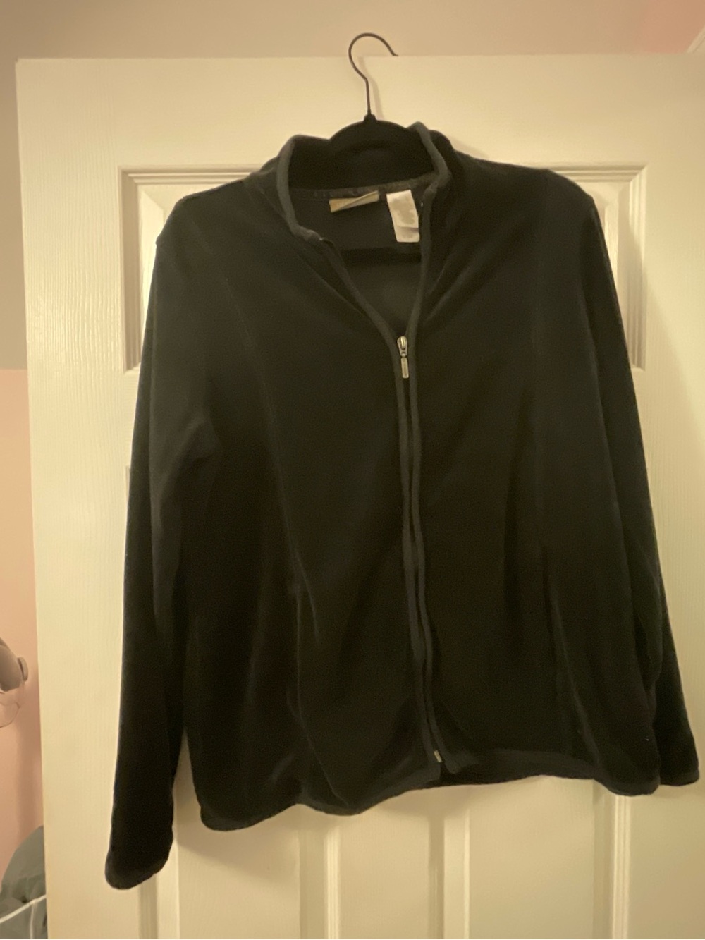 Liz Claiborne Black Full-Zip Bomber Jacket